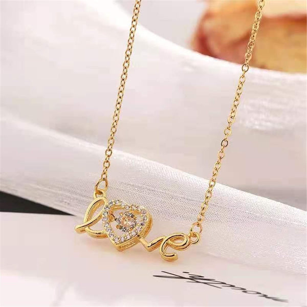 Collier Cœur Éclatant en Zircon