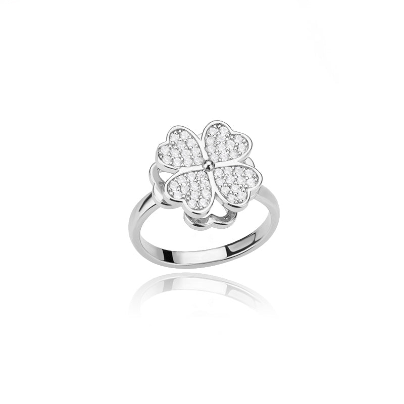 Anneaux Anti-Stress Trèfle Zircon