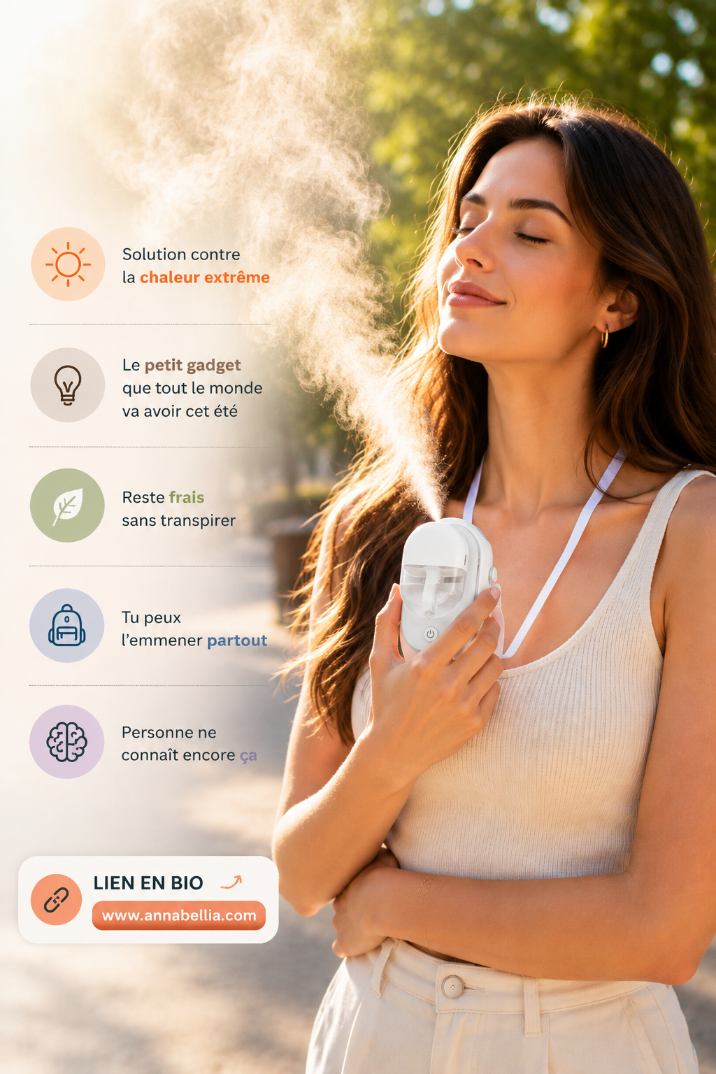 Ventilateur Brumisateur Tout-en-Un USB
