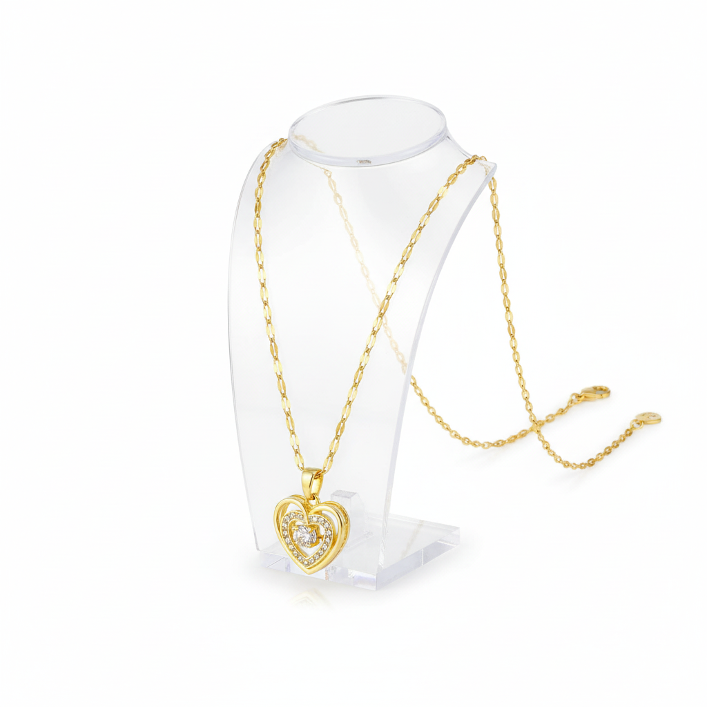 Collier Cœur Bohème Doré