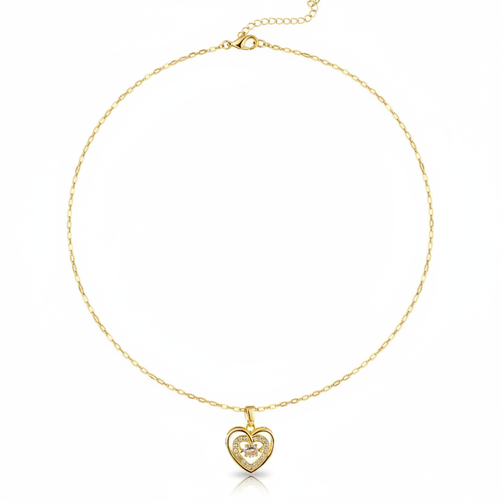 Collier Cœur Bohème Doré