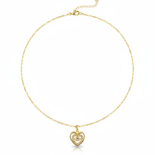 Collier Cœur Bohème Doré