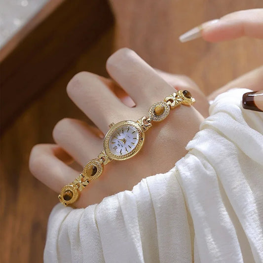 Montre Chic en Œil de Tigre