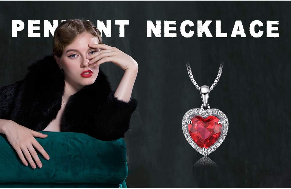 Collier Cœur Rubis Or 925
